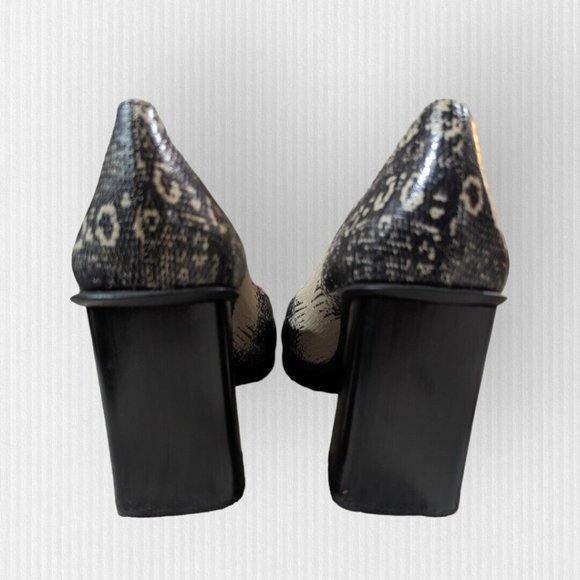 NEW‎ DONALD J PLINER SNAKESKIN-BLOCKED HEEL PUMPS- 7.5 N - Picture 3 of 7